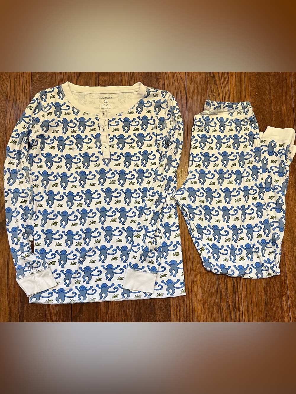 Roller Rabbit blue monkey pajamas kids 14